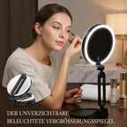 Miroir de maquillage lumineux grossissant 30x – rechargeable et pliable – image du produit 3