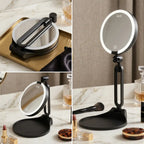 Miroir de maquillage lumineux grossissant 30x – rechargeable et pliable – image du produit 10
