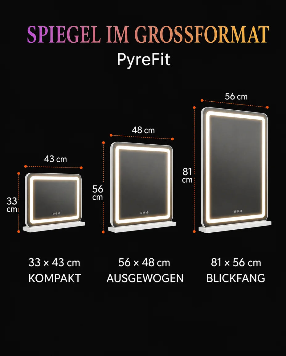 Makeup mirror with lights – three light modes and dimmable, true-colour lighting – product image 8