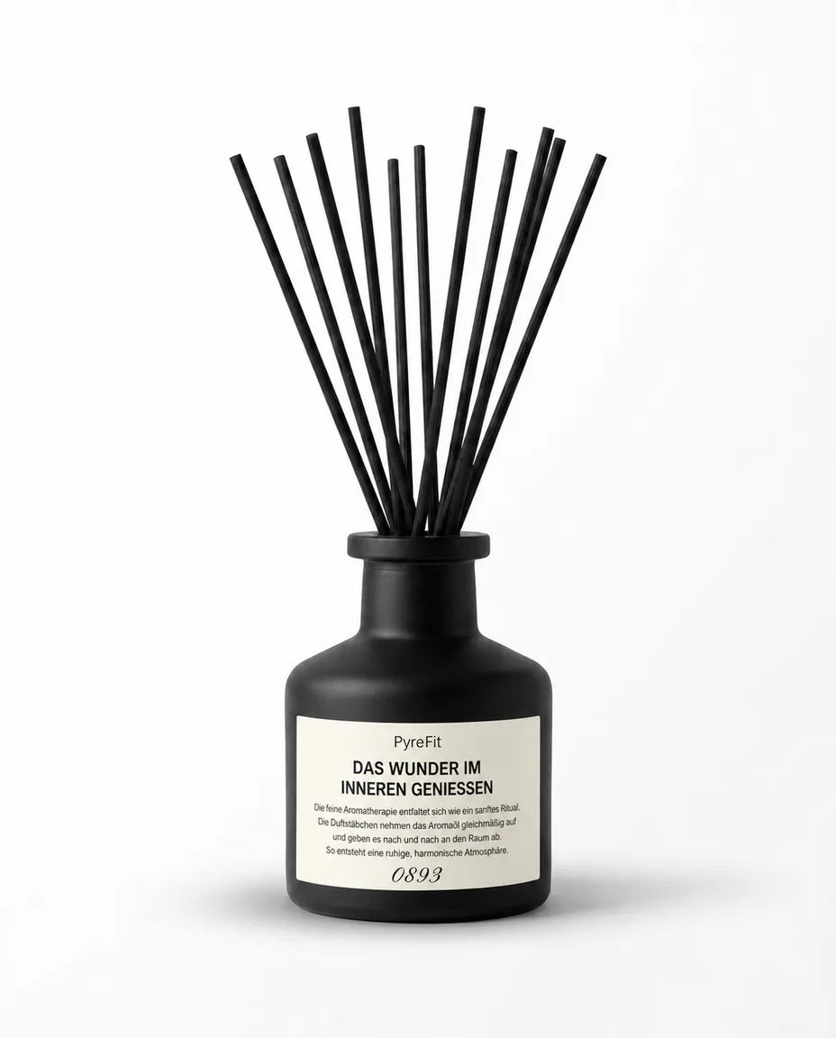Reed diffuser set with glass vessel – flameless home fragrance for many weeks – product image 1