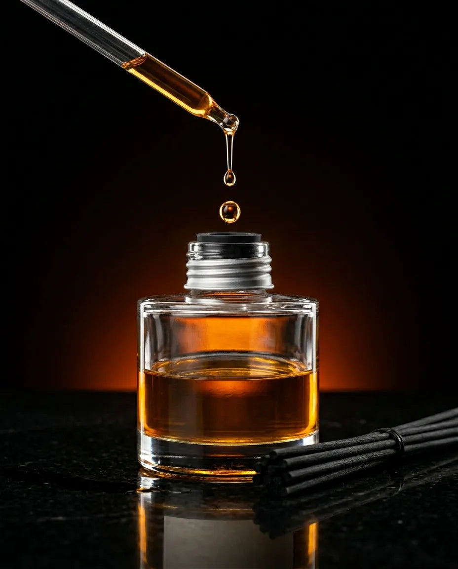 Reed diffuser set with glass vessel – flameless home fragrance for many weeks – product image 6