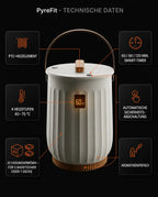 Towel warmer with lid – infographic on design and features