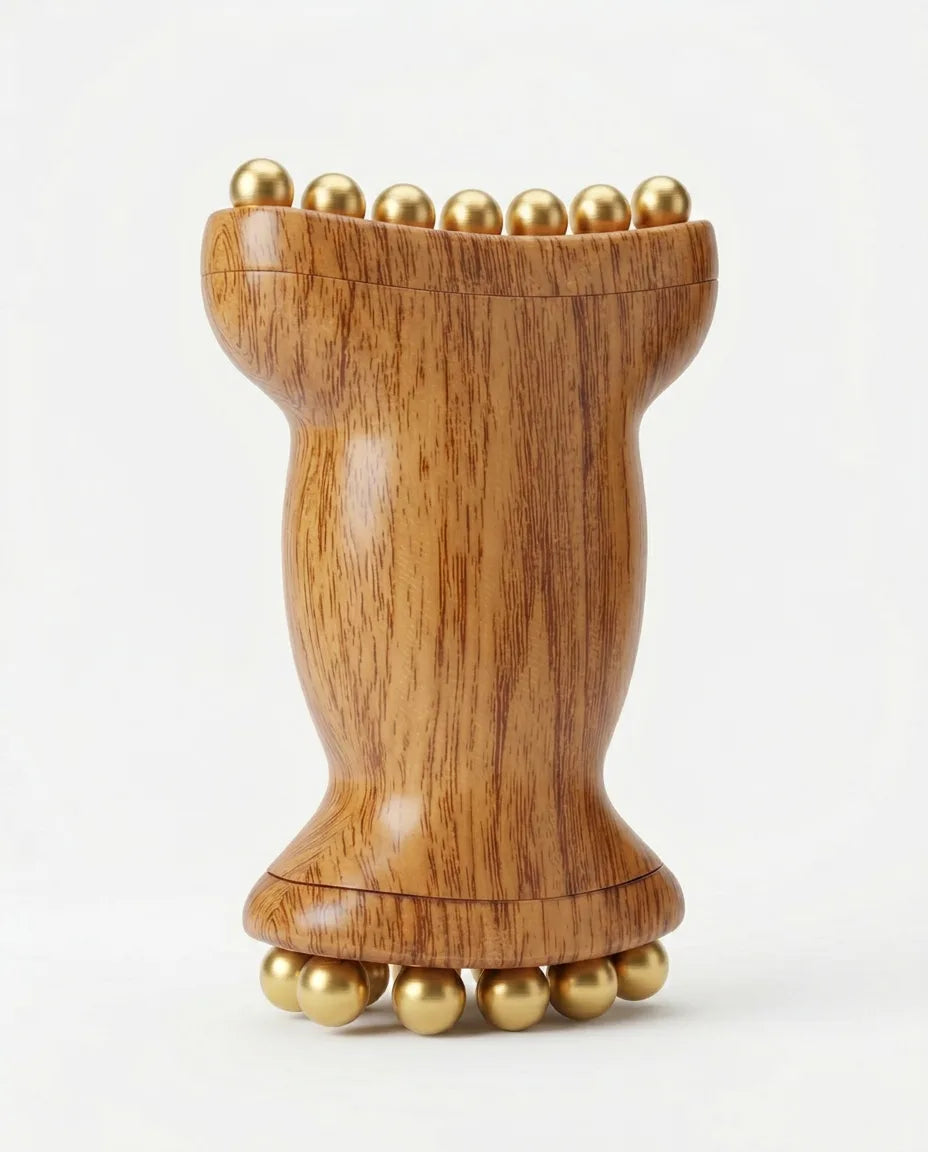 Wooden massage roller – eases tension in the neck, shoulders, back and legs – product image 1