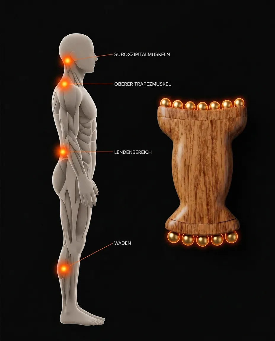 Wooden massage roller – eases tension in the neck, shoulders, back and legs – product image 12