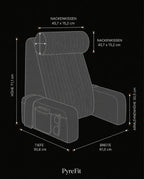 Memory foam reading pillow for bed – upright support with armrests and side pockets – product image 7