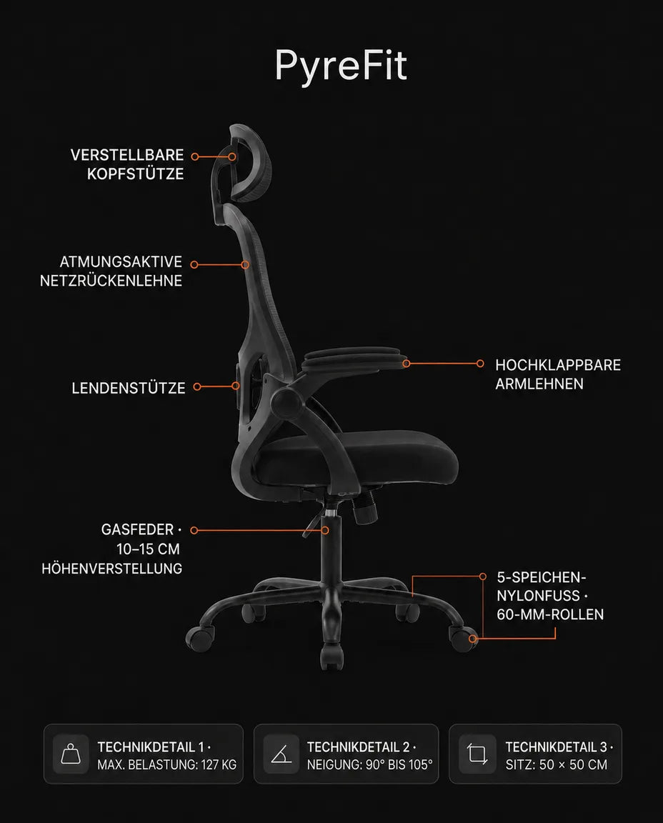 Ergonomic Mesh Office Chair – Lumbar Support for Long Workdays – product image 8