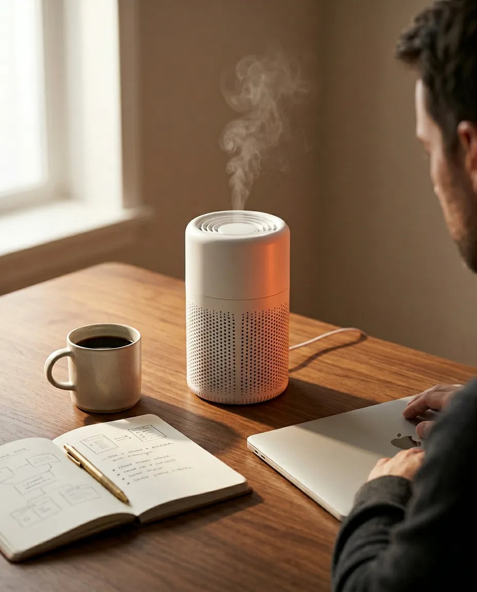 Desktop Air Purifier with HEPA Filter – Quiet Against Dust and Pollen – product image 2