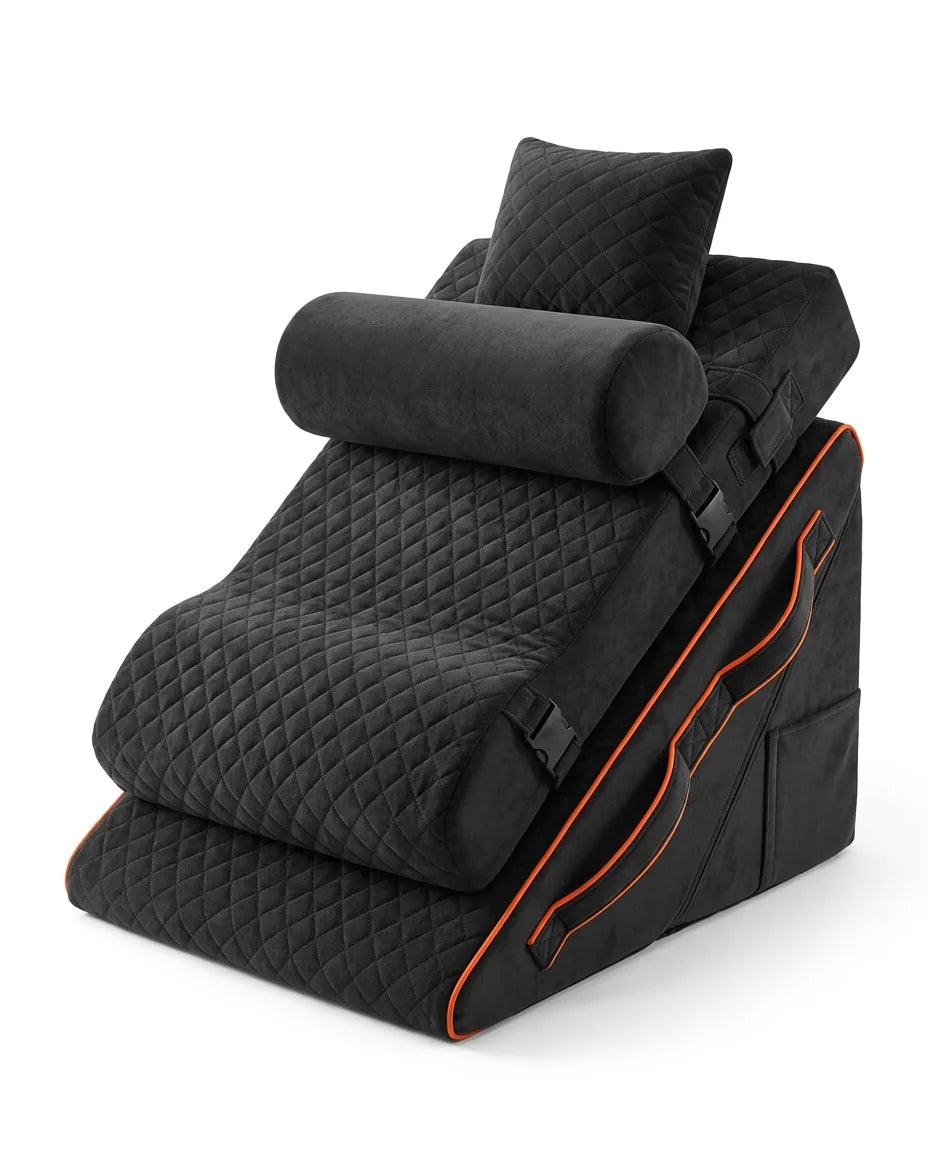 Système de coussins triangulaires modulable – hauteur personnalisée pour dormir, lire et se reposer – image du produit 1