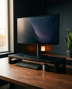 Monitor Stand with Drawer – Screen Riser for Sitting Upright – product image 2