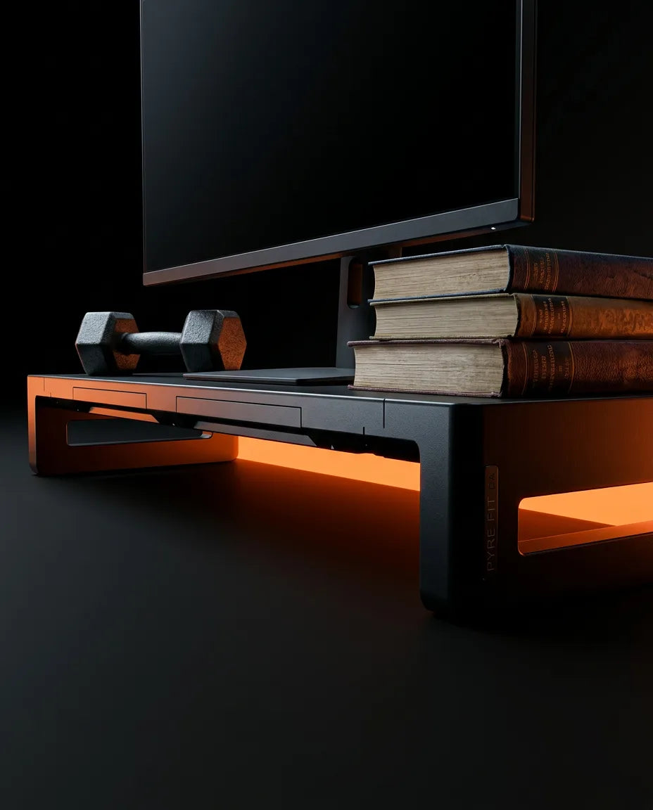 Monitor Stand with Drawer – Screen Riser for Sitting Upright – product image 5