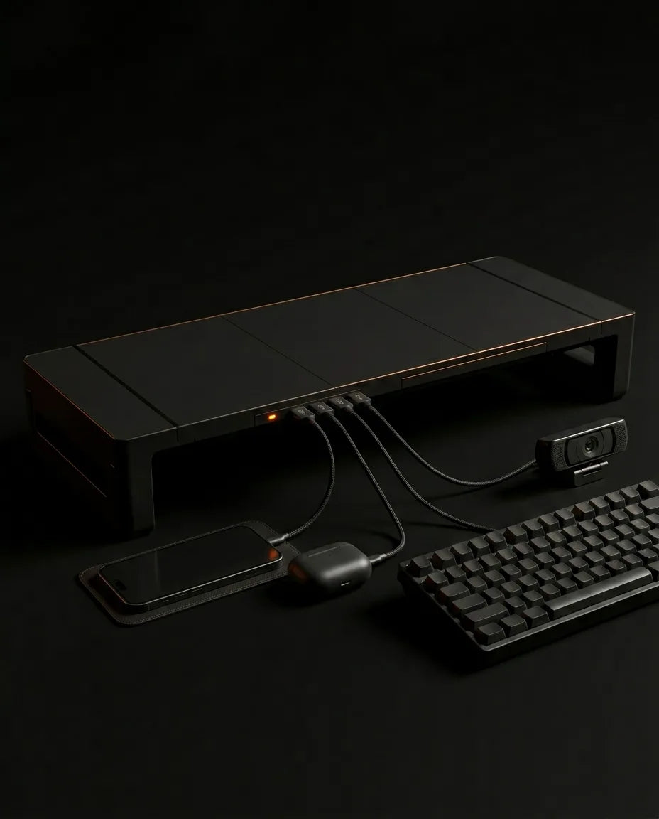 Monitor Stand with Drawer – Screen Riser for Sitting Upright – product image 14