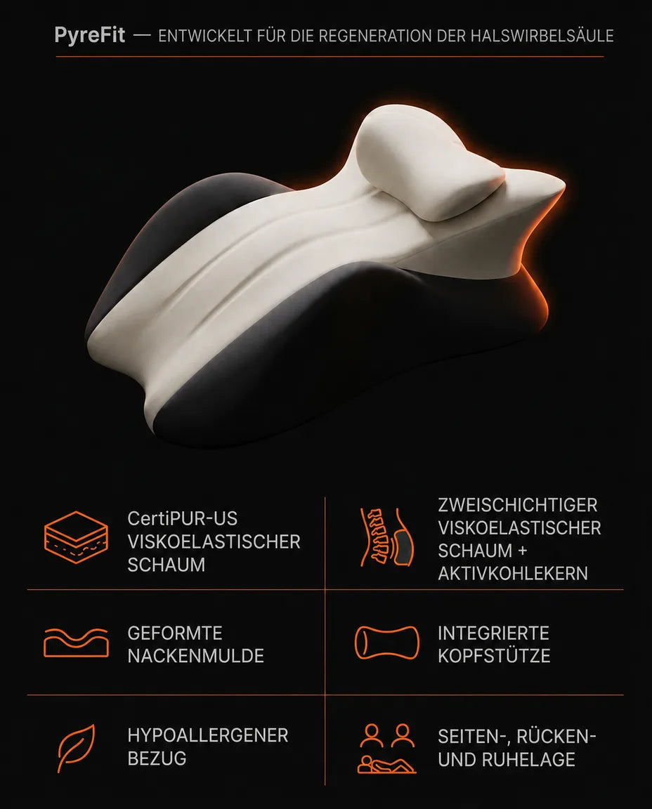 Memory Foam Neck Support Pillow – Contoured with Side Wings for Back and Side Sleepers – product image 7