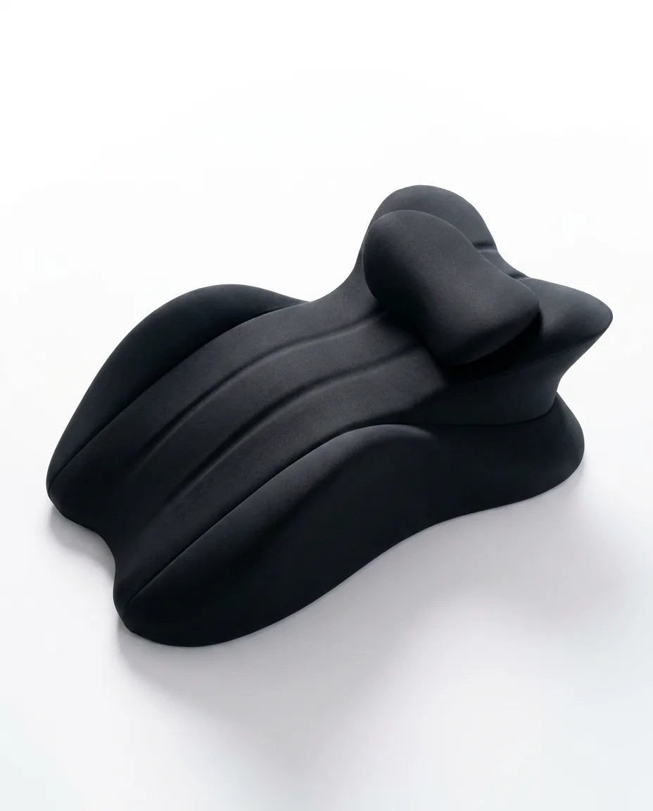 Oreiller cervical en mousse à mémoire de forme – contour avec ailes latérales pour dormeurs sur le dos et sur le côté – image du produit 9