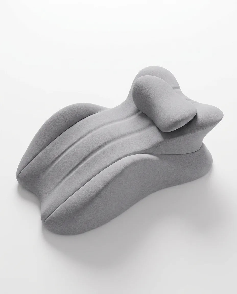 Oreiller cervical en mousse à mémoire de forme – contour avec ailes latérales pour dormeurs sur le dos et sur le côté – image du produit 10
