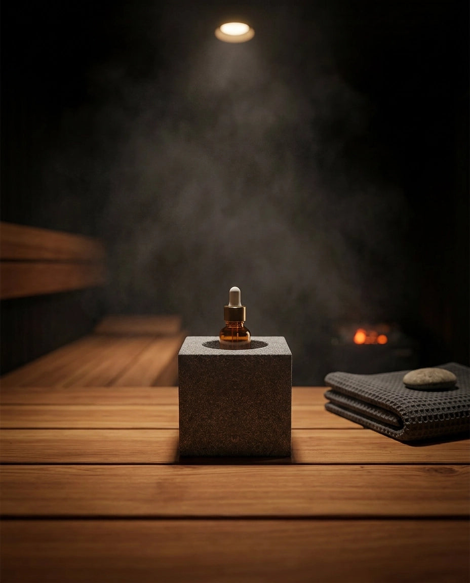 Granite Essential Oil Holder – Sculptural Organizer for Sauna and Spa – product image 2