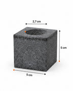 Présentoir à huiles essentielles en granit – support sculptural pour sauna et spa – image du produit 7