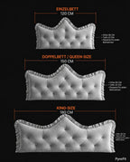Coussin dossier de lit en velours capitonné – look de tête de lit sans installation – image du produit 11