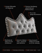 Coussin dossier de lit en velours capitonné – look de tête de lit sans installation – image du produit 12