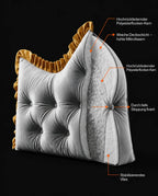 Coussin dossier de lit en velours capitonné – look de tête de lit sans installation – image du produit 14