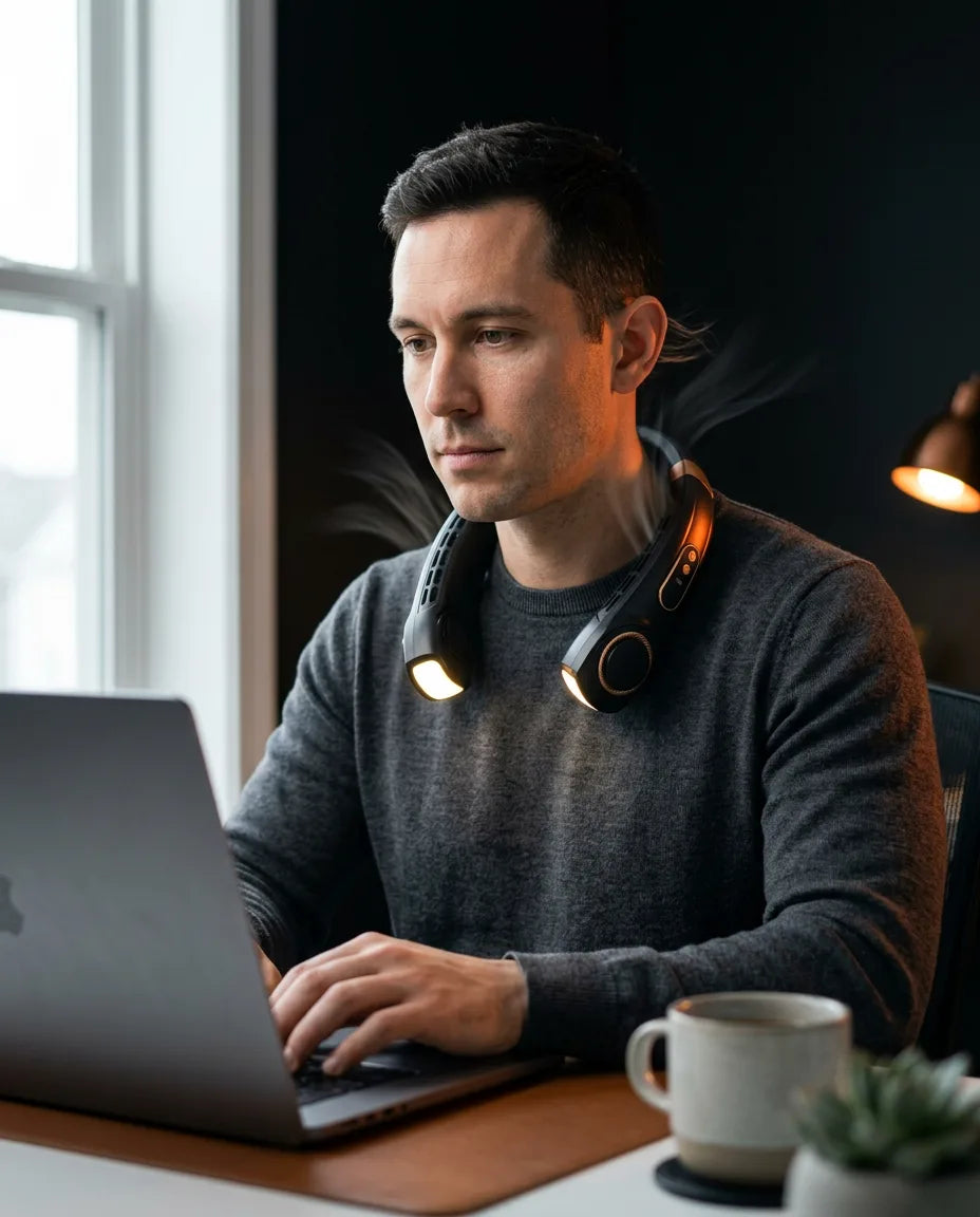 Bladeless Neck Fan – Hands-Free Cooling for On the Go and the Office – product image 3