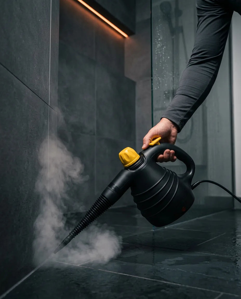 Handheld steam cleaner for grout and tiles – cleans with hot steam, no chemicals – product image 3