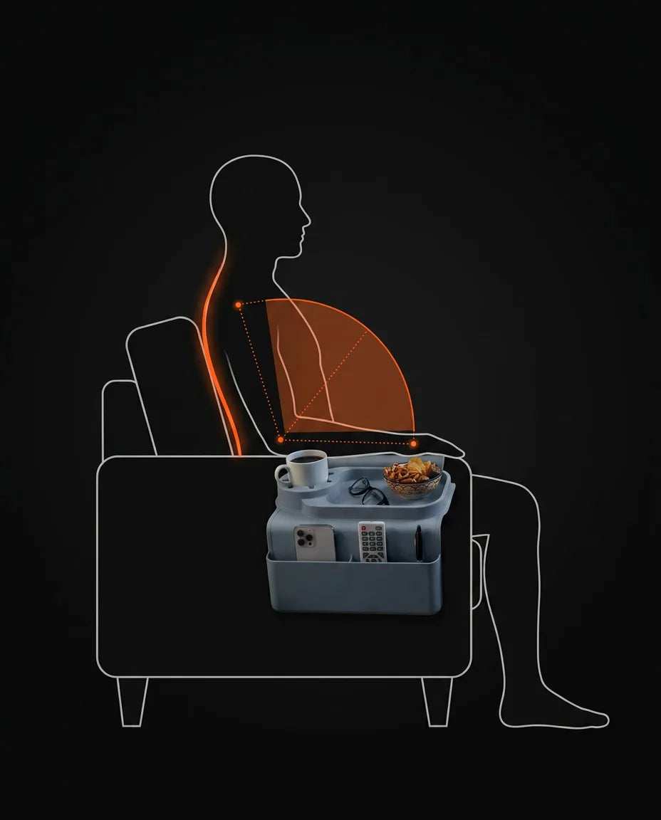 Organisateur d'accoudoir pour sofa – avec porte-gobelet et pochettes pour télécommande – image du produit 11