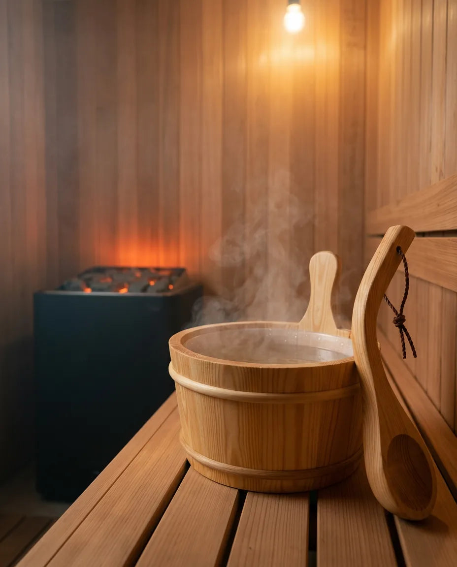 Wooden Sauna Bucket with Ladle – for Steam and Water in Your Home Sauna – product image 2