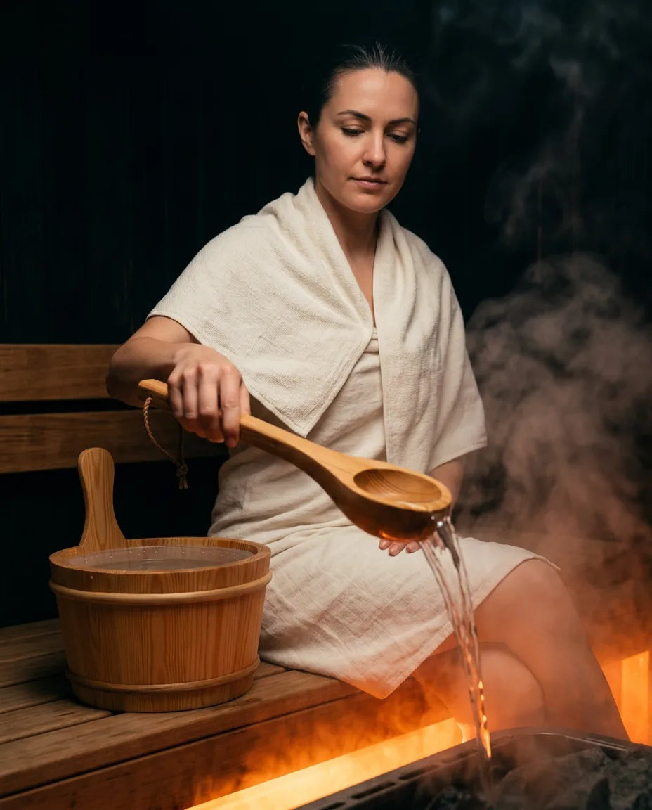 Wooden Sauna Bucket with Ladle – for Steam and Water in Your Home Sauna – product image 3