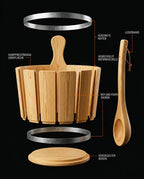 Wooden Sauna Bucket with Ladle – for Steam and Water in Your Home Sauna – product image 12