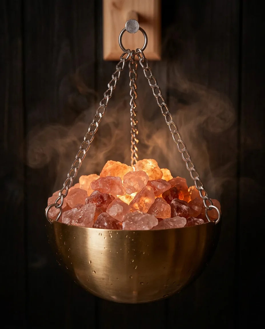 Stainless Steel Sauna Aroma Bowl – for Essential Oils, Herbs and Salt Crystals – product image 6