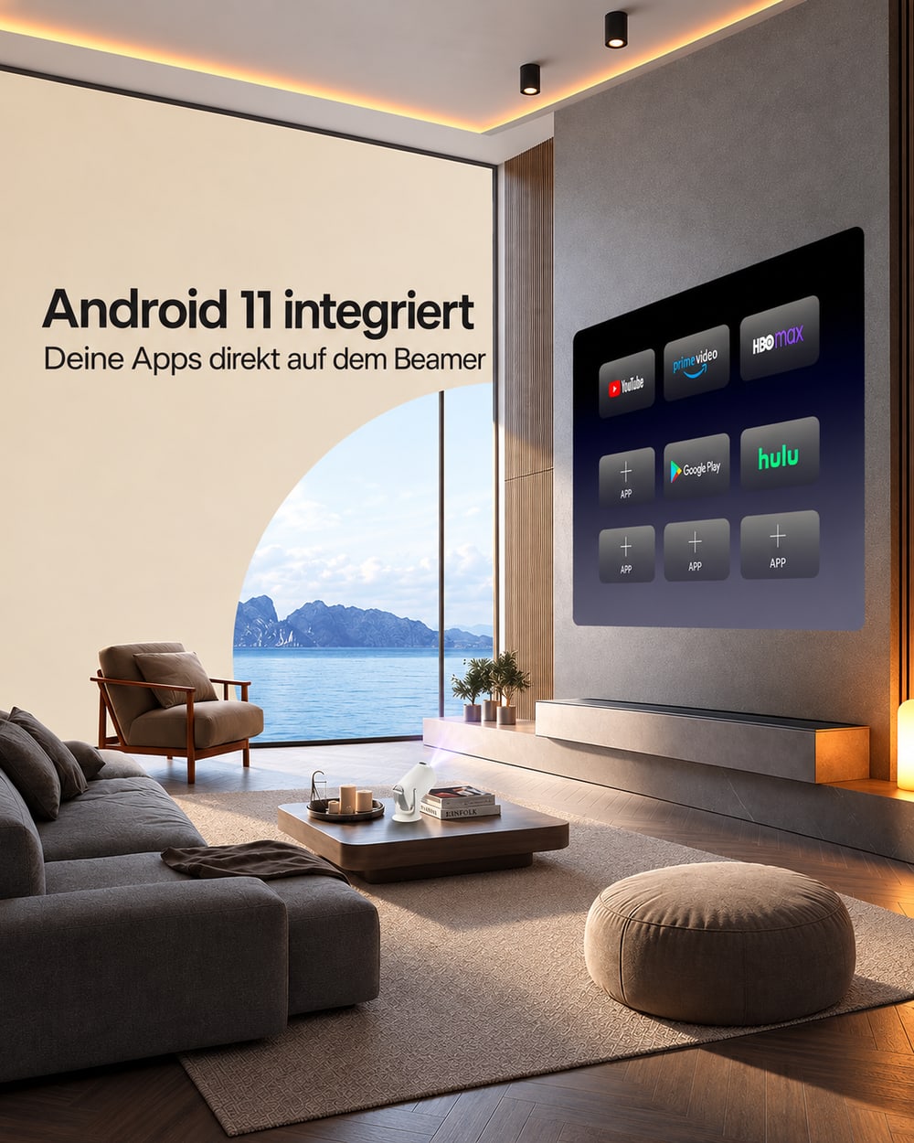 Mini projector – built-in Android 11