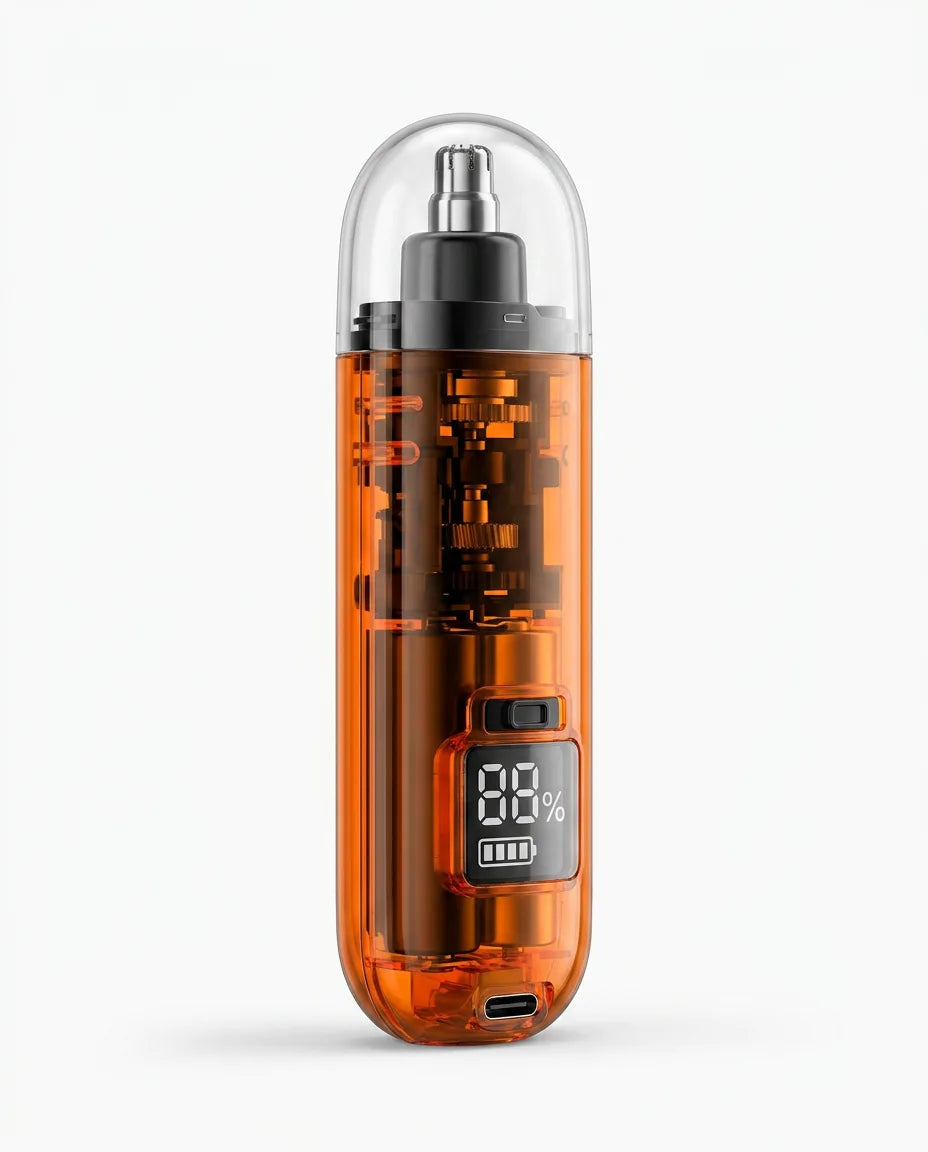 Nose hair trimmer with LED display – cordless precision for nose and ears – product image 10