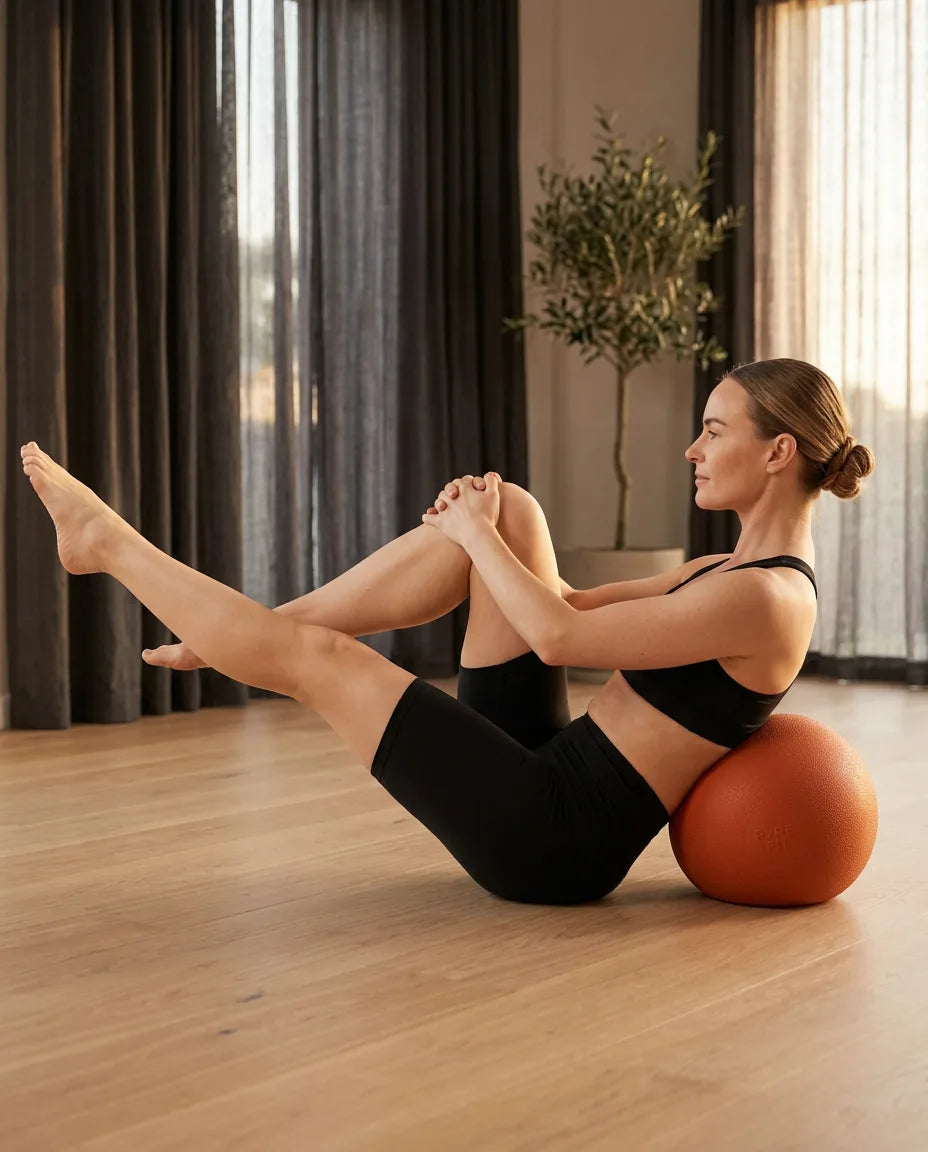 Massage ball with adjustable firmness – roll out your back, hips and feet – product image 2