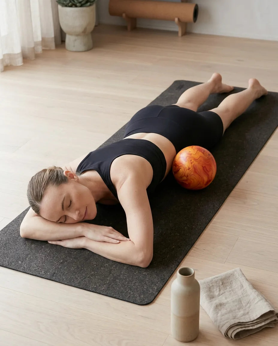 Massage ball with adjustable firmness – roll out your back, hips and feet – product image 3