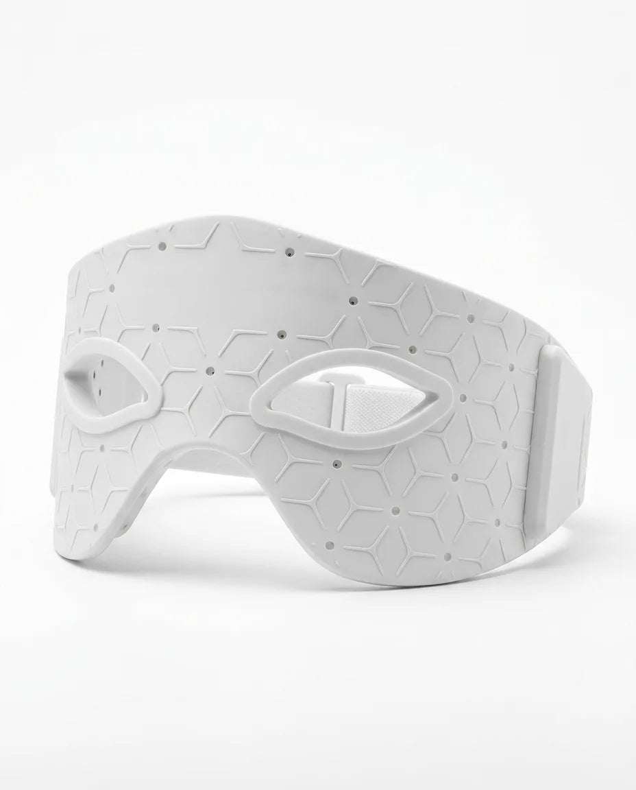 LED eye mask with red light – white colour option