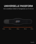 LED red light wrist band – graphic of the shape and fastener