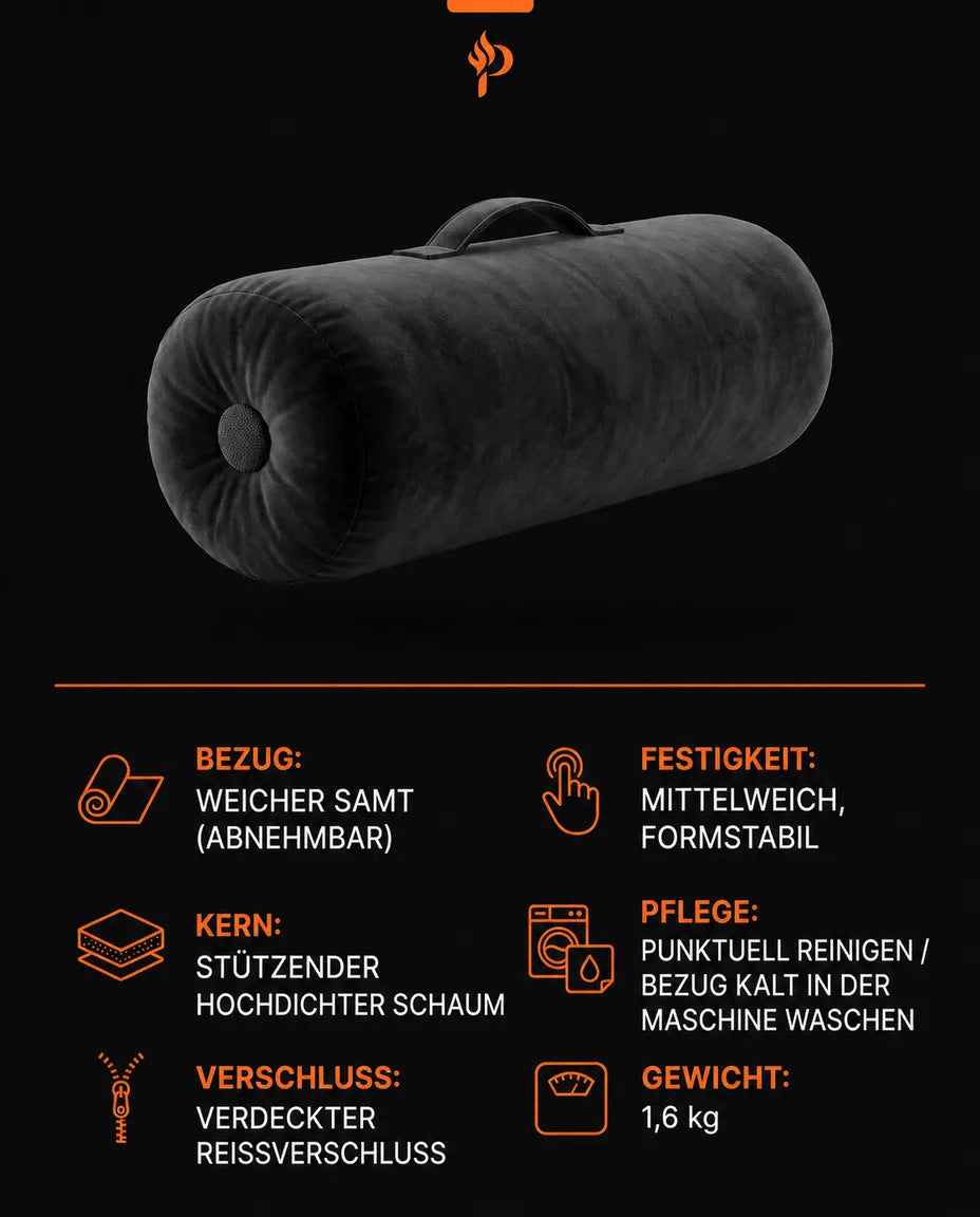 Velvet Yoga Bolster – Firm Support for Meditation and Recovery – product image 8