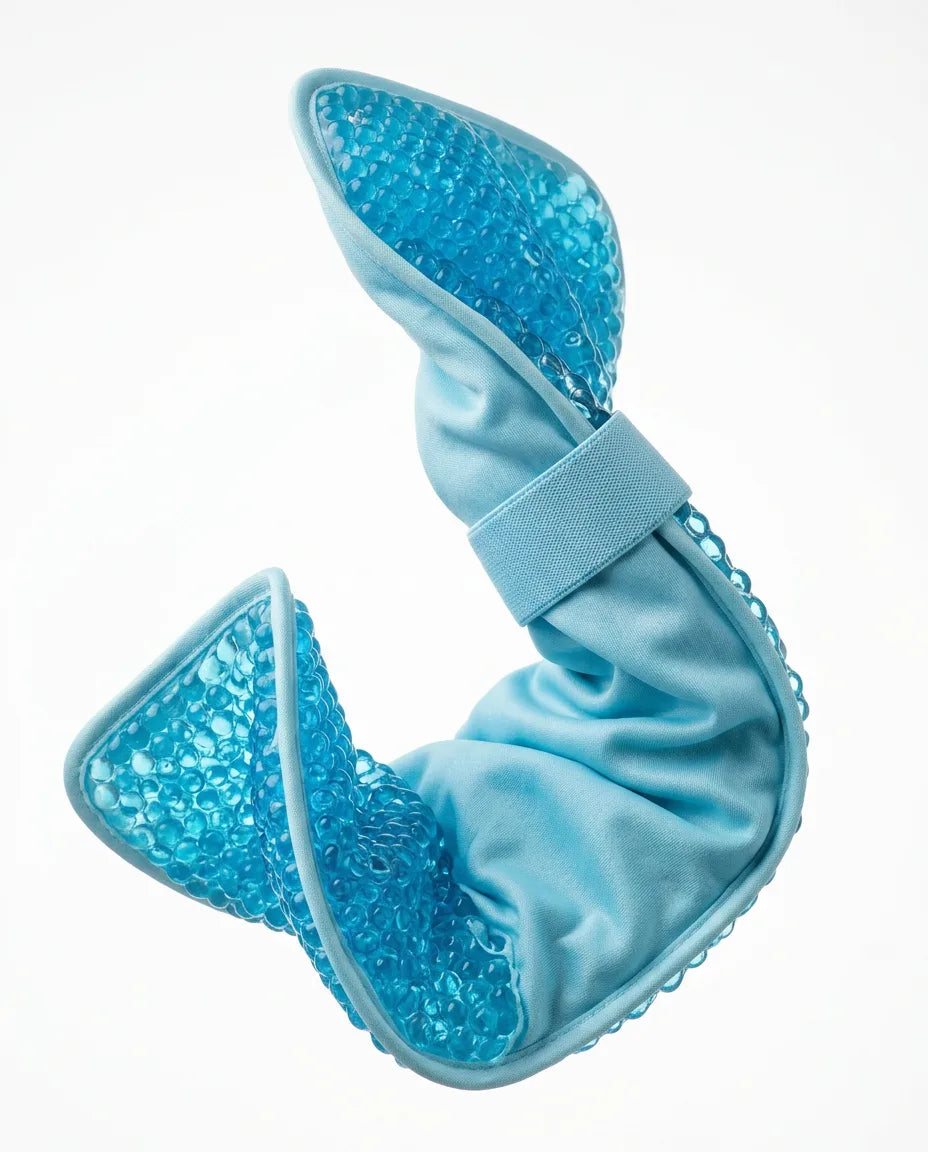Flexible hot and cold gel pack – curved gel pack with fastening