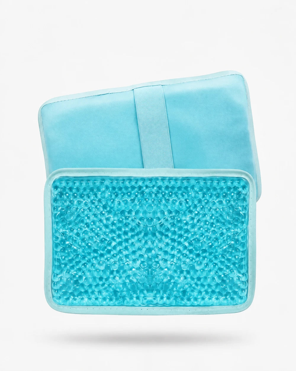 Flexible hot and cold gel pack – blue gel pack on a white background