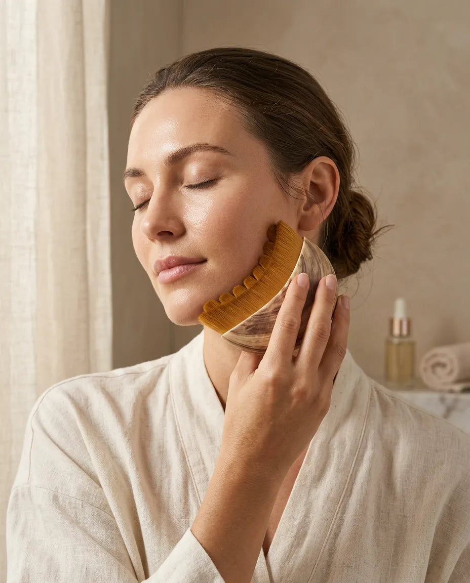 Wooden Facial Brush with Soft Bristles – a Gentle Skin Care Ritual – product image 6