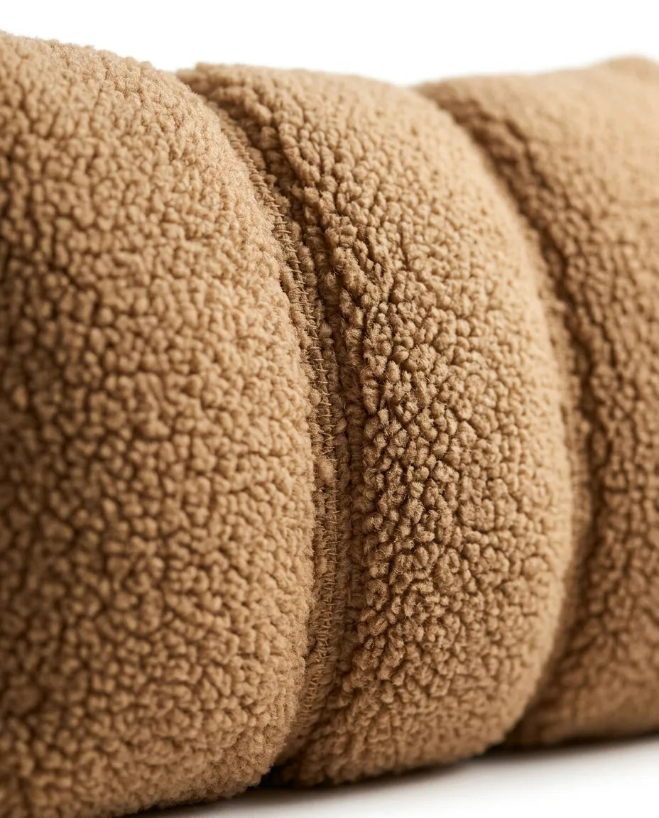 Coussin lombaire à housse sherpa – soutien du dos pour le bureau, le sofa et le lit – image du produit 5
