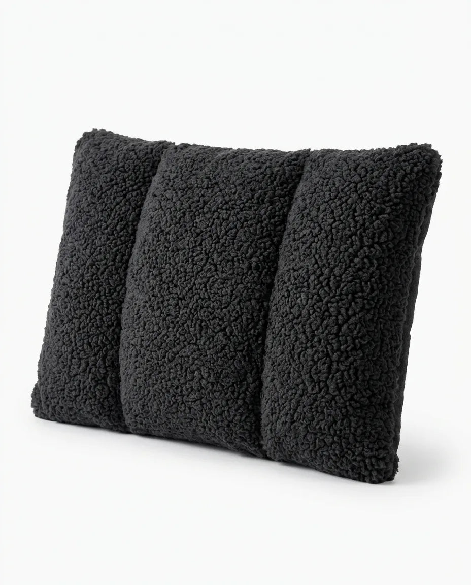 Coussin lombaire à housse sherpa – soutien du dos pour le bureau, le sofa et le lit – image du produit 8