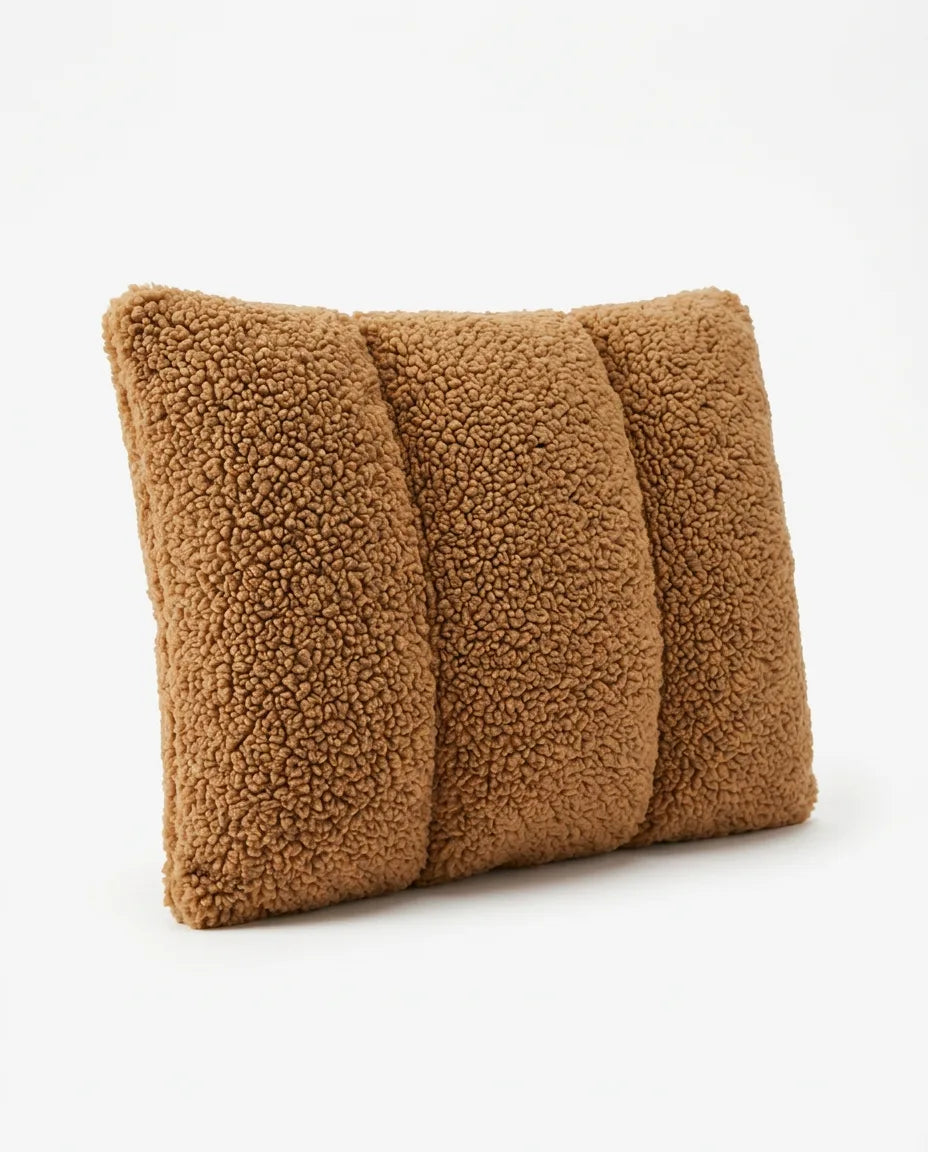 Coussin lombaire à housse sherpa – soutien du dos pour le bureau, le sofa et le lit – image du produit 9