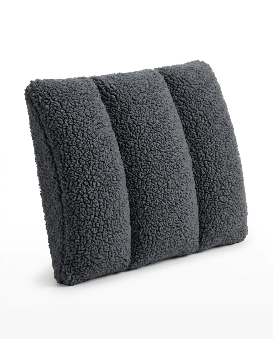 Coussin lombaire à housse sherpa – soutien du dos pour le bureau, le sofa et le lit – image du produit 10