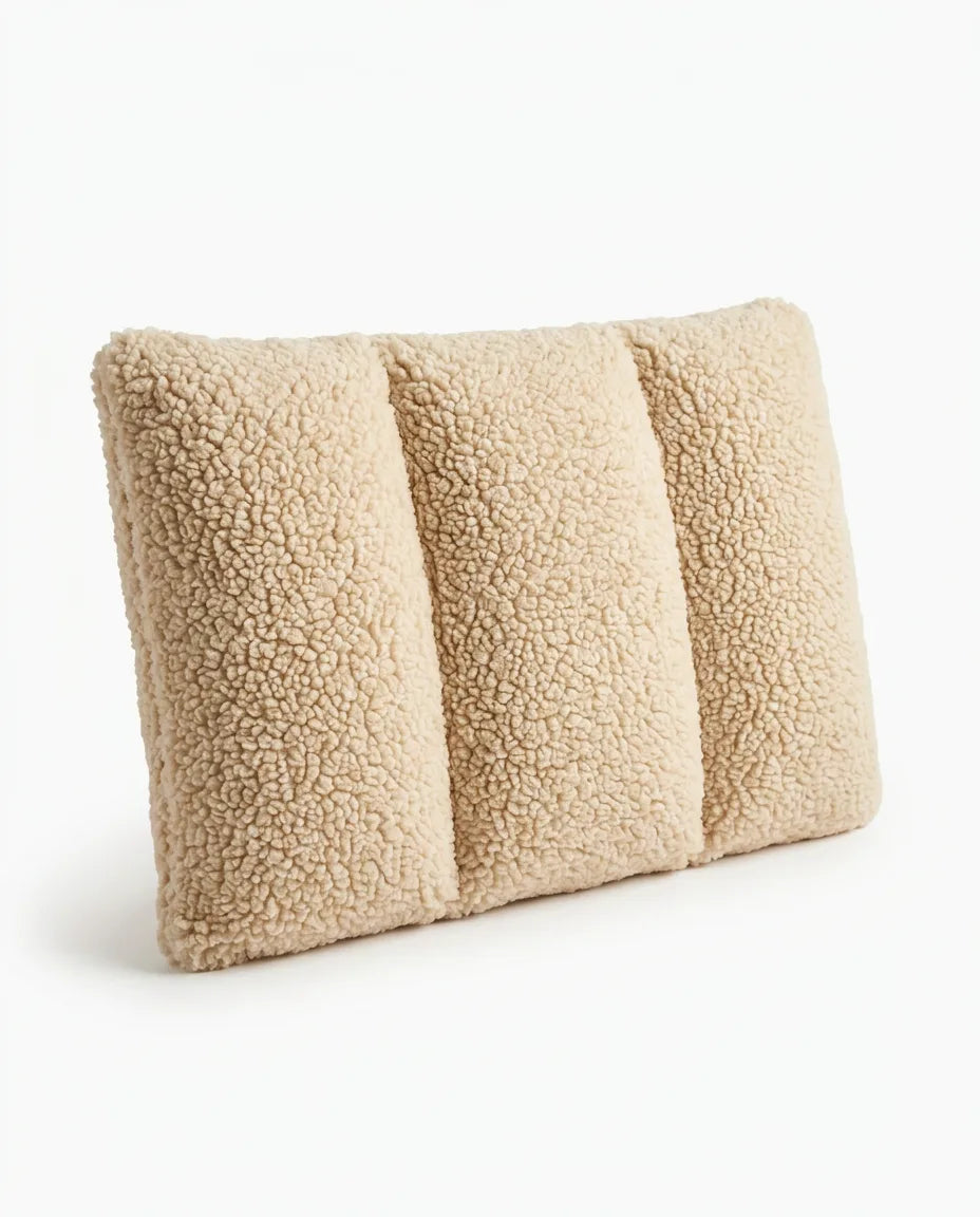 Coussin lombaire à housse sherpa – soutien du dos pour le bureau, le sofa et le lit – image du produit 11
