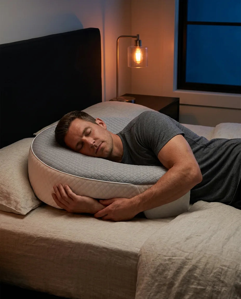 Oreiller pour dormir sur le côté avec découpe pour l'épaule – meilleur alignement pour un sommeil réparateur – image du produit 3