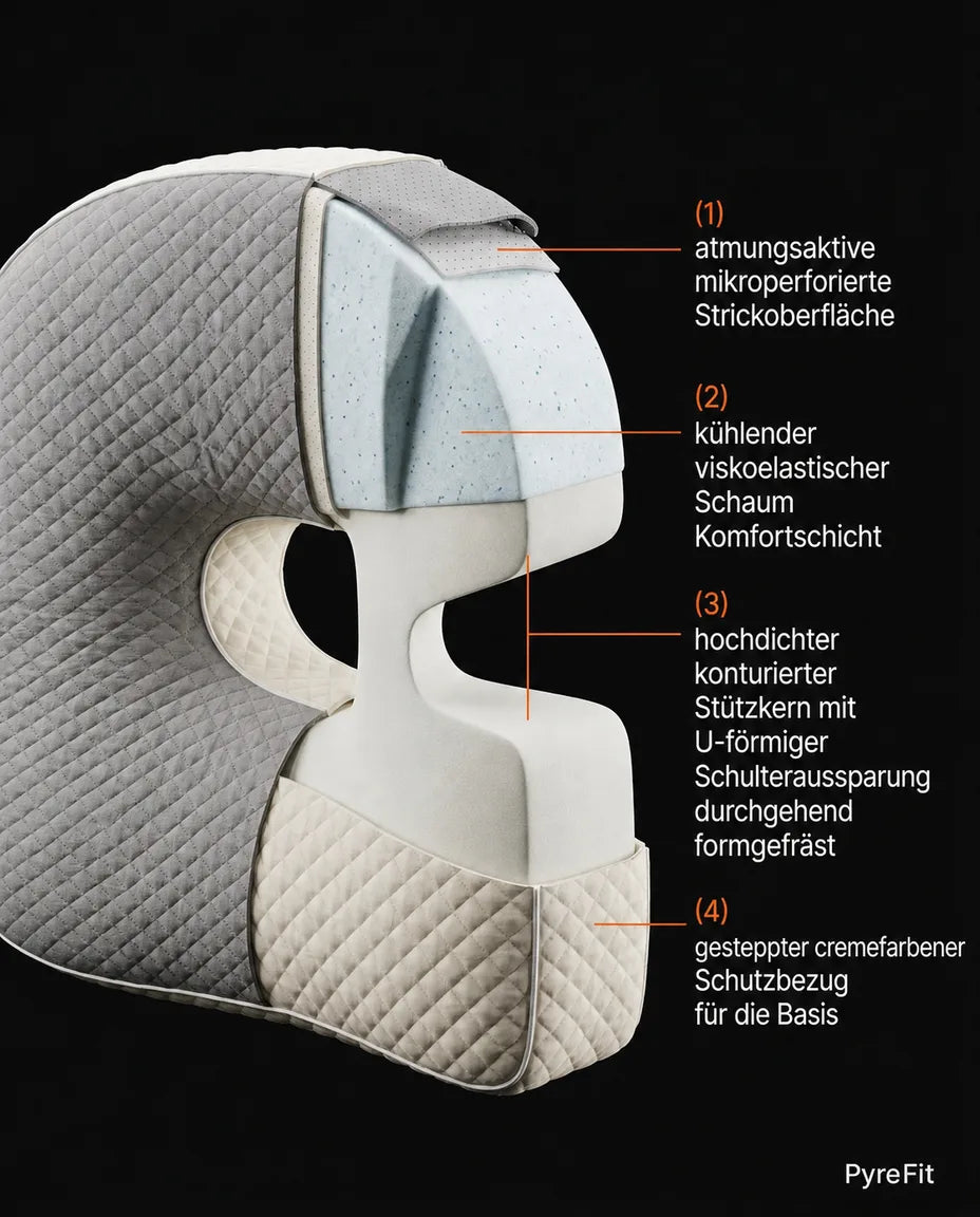 Side sleeper pillow with shoulder cut-out – better alignment for restful sleep – product image 7