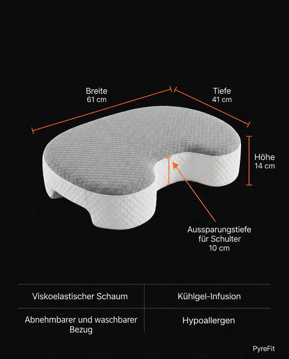 Side sleeper pillow with shoulder cut-out – better alignment for restful sleep – product image 9