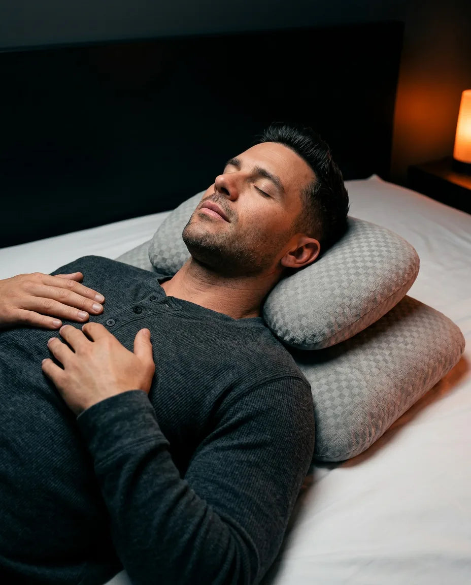 Side sleeper pillow with ear cut-out – ergonomic support for neck and arm – product image 3