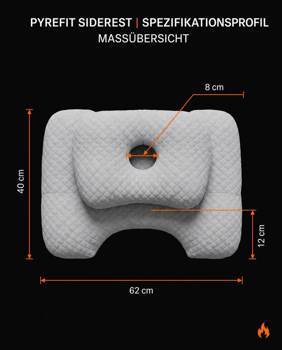 Side sleeper pillow with ear cut-out – ergonomic support for neck and arm – product image 8